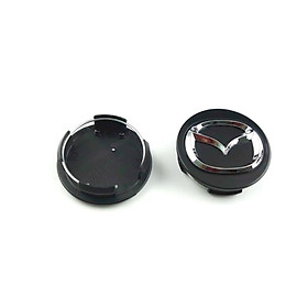 Logo chụp mâm bánh xe Mazda MAD57 Đường kính ngoài 57mm, Nhựa ABS