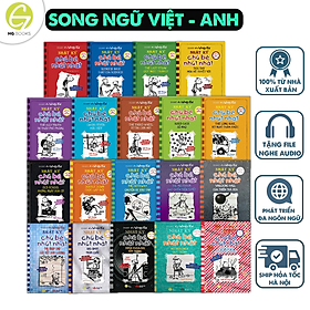 Sách Nhật Ký Chú Bé Nhút Nhát song ngữ trọn bộ 19 tập - Diary of a Wimpy Kid tặng kèm file nghe