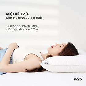 Ruột gối nằm 50x70 45x65 35x50 cm, lõi gối hơi cao cấp bông lông vũ nhân tạo microfiber - Sen Đá Home Bedding