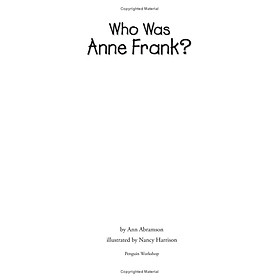 Who Was Anne Frank?