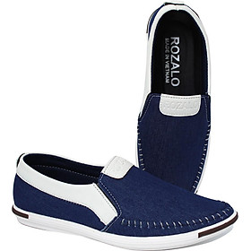 Giày lười nam vải jean Rozalo R4600
