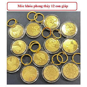 Tết 2023 Móc khóa Đồng Xu 12 con giáp Mạ Vàng LGLSC000468