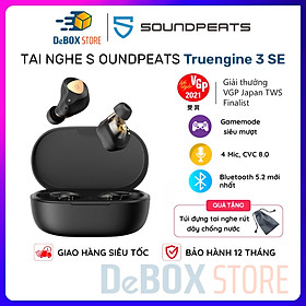 Mua Tai nghe True Wireless SoundPEATS Truengine 3 SE Newversion Bluetooth 5.2  Micro kép & Chống ồn CVC 8.0 - Hàng Chính Hãng