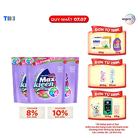 Combo 3 viên giặt xả MaxKleen hương ngày thư thái (34 viên/túi)