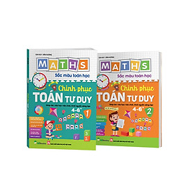 Sách – Combo 2 cuốn - Sắc màu Toán học: CHINH PHỤC TOÁN TƯ DUY 4-6 +, Level 1 & Level 2.