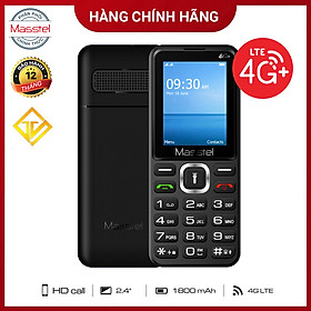 Điện thoại Masstel izi T2 4G(LTE), Màn hình 2.4 inch, Đèn pin siêu sáng, Loa to - Hàng chính hãng