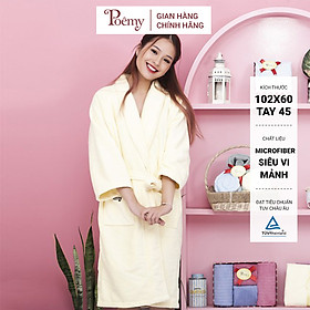 Mua Áo choàng tắm nữ POÊMY dài tay  vải mềm mịn  sọc gân  thấm hút tốt  nhanh thoát nước  dễ dàng điều chỉnh kích thước