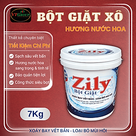 Bột Giặt Zily Xô 7Kg Hương Nước Hoa - Tặng 1 Chai Xịt Thơm & Làm Phẳng Quần Áo Zily 300g