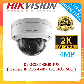 Camera IP hồng ngoại 4MP tích hợp Mic Hikvision DS-2CD1143G0-IUF - Hàng chính hãng
