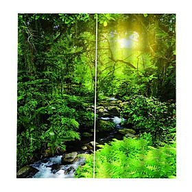 Waterproof 3D Curtain Digital Printing Light Reducing Drapes for Bedroom A