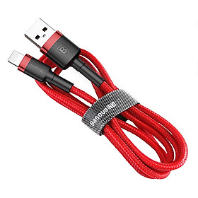 Dây cáp sạc nhanh 2.4A Lightning dài 100cm hiệu Baseus Cafule cho iPhone / iPad hỗ trợ truyền data tốc độ cao (2.4A, truyền dữ liệu 480 Mbps, công nghệ SR) - Hàng nhập khẩu