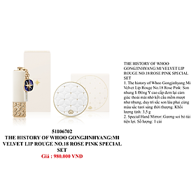 Bộ son nhung lì Đông y The history of Whoo Gongjinhyang Mi Velvet Lip Rouge 3.5g