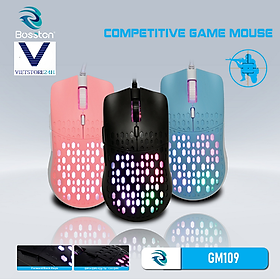 Mua Chuột Bosston GM109 Gaming 7.200DPI Tặng kèm lót chuột  ( Màu Ngẫu Nhiên ) - Hàng chính hãng