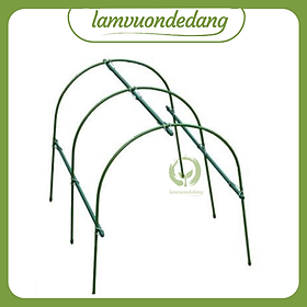 Mua Bộ khung vòm luống ống thép bọc nhựa trồng rau - dùng để phủ lưới chắn côn trùng  nylon  bạt che chắn cây trồng