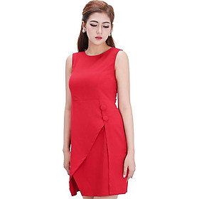 Đầm Không Tay Vạt Chéo Phối Nút Zerasy Fashion - 101