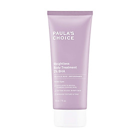 Kem dưỡng thể ngừa viêm lỗ chân lông 2% BHA Paula's Choice Weightless Body Treatment 2% BHA 210ml