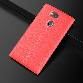 Ốp lưng Silicon Auto Focus giả da, chống sốc dành cho Sony L2 - Hàng Chính Hãng