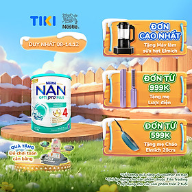Sữa bột Nestlé NAN OPTIPRO PLUS 4 1500g/lon với 5HMO Giúp tiêu hóa tốt + Tăng cường đề kháng (2 - 6 tuổi) - Tặng Đồ chơi toán học cân bằng