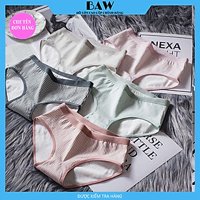 Bộ 5 Quân Lot Nư, quân lot cotton siêu thâm mut mô hôi thương hiệu Baw mẫu QLN10 - Bộ 5 quần lót màu ngẫu nhiên - M 38-48kg