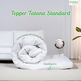 Topper làm mềm nệm, tấm tăng tiện nghi, tấm lót chống thấm nệm Tatana