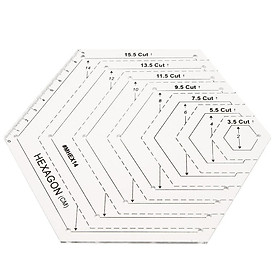 Hexagon Shape Plastic Quilting Template Ruler Patchwork Scrapbook DIY Tool