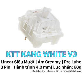 Switch bàn phím cơ Gateron Yellow Milky Pro Công tắc bàn phím chất lượng cao cho cảm giác gõ cực đầm Yorn - Hàng Chính Hãng