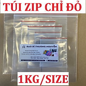 Mua 1Kg Zip Viền chỉ đỏ đựng thực phẩm  Bột  Linh Kiện tiện dụng  Khóa Zipper Chắc Kín Hơi  Túi dày đẹp chất lượng  Bao Bì Thương Nguyễn