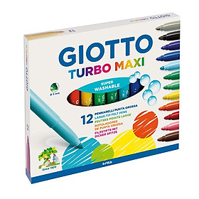 Bút dạ nhập khẩu Italy GIOTTO Turbo Maxi 454000 12 màu