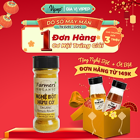 Nghệ Bột Farmers' Organic Vipep Hũ Thủy Tinh 40g
