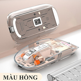 Chuột không dây FMOUSE M133 kết nối Bluetooth và USB 2.4G thiết kế trong suốt độc lạ với độ DPI lên đến 2400 - JL - HÀNG CHÍNH HÃNG