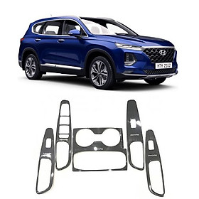 ỐP NỘI THẤT CHẤT LIỆU TITAN DÀNH CHO XE HYUNDAI SANTAFE 2019 CAO CẤP