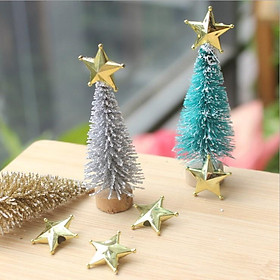 HN * Combo 05 Charm ngôi sao năm cánh trang trí cây thông Noel mini cho nhà búp bê, terrarium, DIY