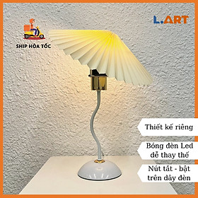 Mua Đèn bàn decor studio đèn ngủ trang trí kiểu sóng lượn Hàn Quốc màu trắng DBK008T