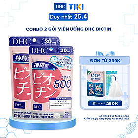 Viên Uống DHC Biotin Ngăn Rụng Tóc Sustained Release Biotin 30 Ngày (Gói 30 Viên x2)