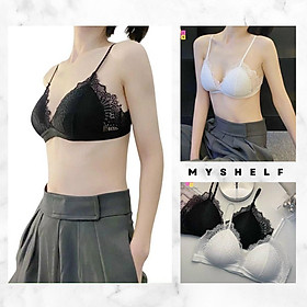 M176. Áo bra ren cài sau đệm mỏng siêu hot, áo lót ren đệm mỏng không gọng (có sẵn - miễn ship)