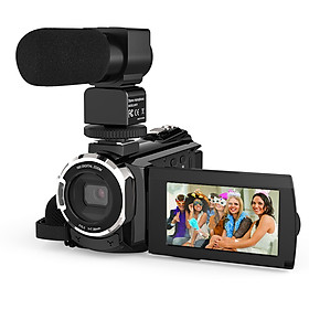 Máy Quay Phim Andoer Tích Hợp Màn Hình Cảm Ứng Sử Dụng Chip Novatek 96600 Kèm 2 Pin Sạc + Micro Phụ (48MP) (1080P) (3 Inch)