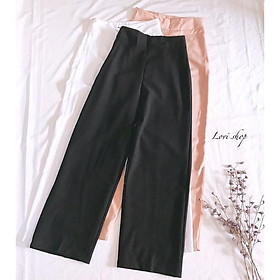 Quần Ống Rộng Quần Culottes Dài lưng siêu cao tôn dáng 4 size S M L XL LOVI