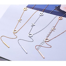 Dây chuyền titan chữ Love dài sang chảnh D30