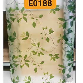 Mua 5M Giấy Dán Kính Họa Tiết hoa trắng lá xanh Không Cần Keo -  Khổ 0.45m