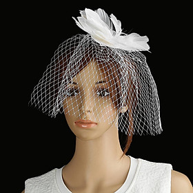 Women Hat Fascinator Hair Clip Pillbox Hat For Wedding Bridal Cocktail Party