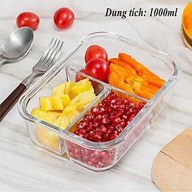Mua PHỤ KIỆN HỘP CƠM THỦY TINH 3 NGĂN 1000ml - HỘP THỦY TINH TRÒN 400ml tiện lợi