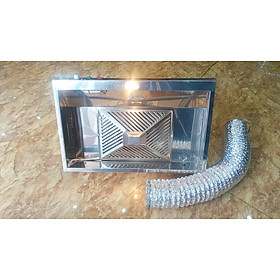 Mua Máy hút mùi inox 304 quạt sên siêu khỏe . siêu êm( kt 70x45x28 kèm 150cm ống thun bạc)