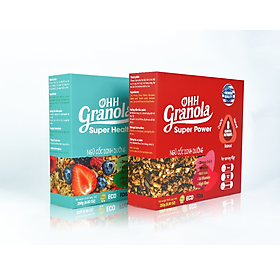 Combo 2 hộp Ngũ cốc Ohh Granola Dòng Super Power, Supper Healthy