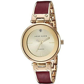 Anne Klein Women's Diamond-Accented Dial Bangle Watch