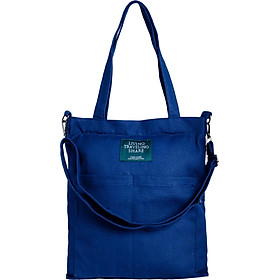 Túi Vải Tote Living Blue XinhStore (31 x 35 cm) - Xanh Đậm