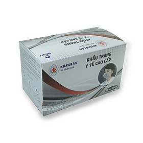 Khẩu Trang Y Tế Cao Cấp Khánh An 4 Lớp Kháng Khuẩn Hộp 50 cái (Mẫu Mới)