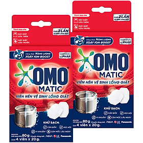 Combo 2 Hộp 4 Viên Nén Vệ Sinh Lồng Giặt OMO Matic 80gr