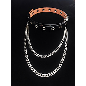 Chuỗi thép titan đeo quần chain 3 tầng không gỉ hip hop