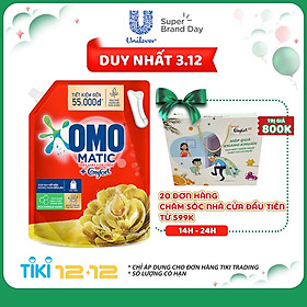 Túi Nước Giặt OMO Matic Comfort Hương Tinh dầu thơm 2.9kg