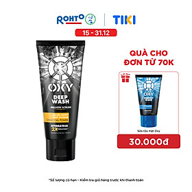 Sữa rửa mặt cho nam Oxy sạch sâu giảm nhờn dạng kem có hạt massage Oxy Deep Wash 100g